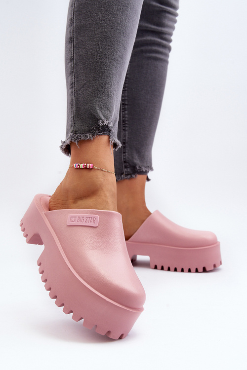 Жіночі шорти на масивній підошві Big Star NN274020 Рожеві