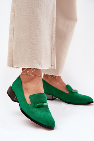 Замшеві Полуботинки Жіночі З Декорацією D&A LZ51-505 Зелені