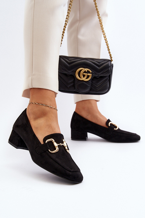 Човники на низькому каблуці з орнаментом чорного кольору Dolvira