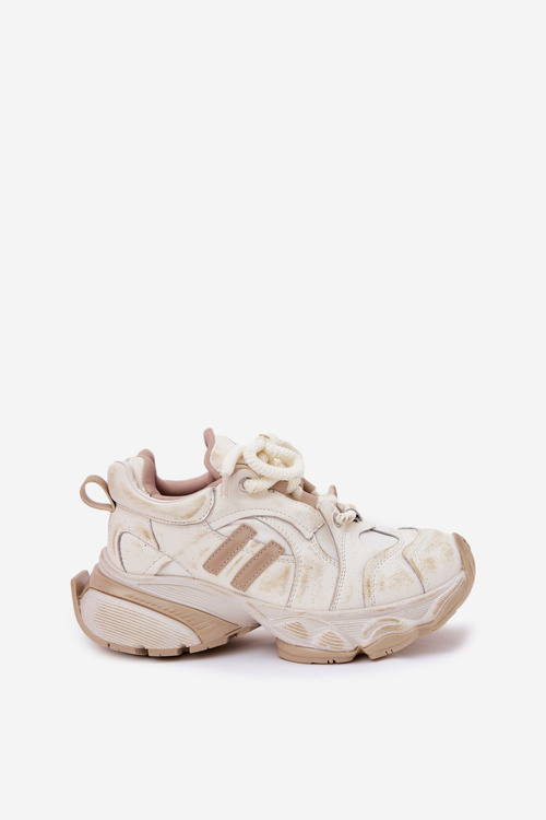 Жіночі Шкіряні Кросівки GOE RR2N4037 Бежеві