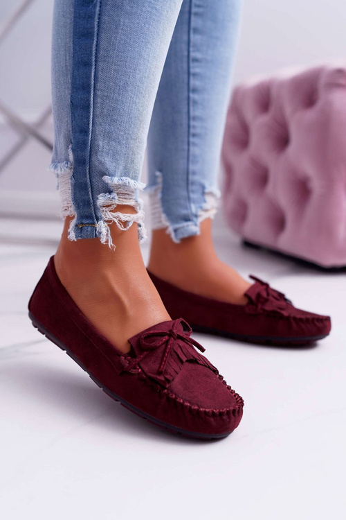Жіночі замшеві мокасини Maroon Espanto