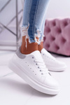 Спортивні жіночі туфлі на товстій підошві Біла сіра спідниця