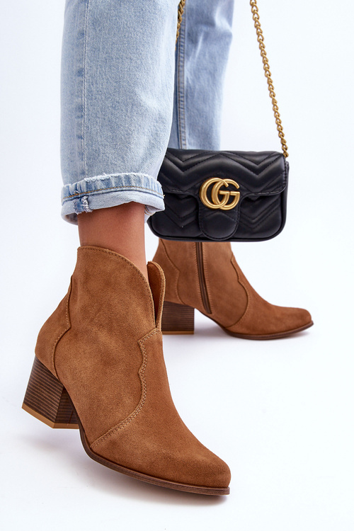 Замшеві ковбойські черевики Lewski EV28 коричневого кольору