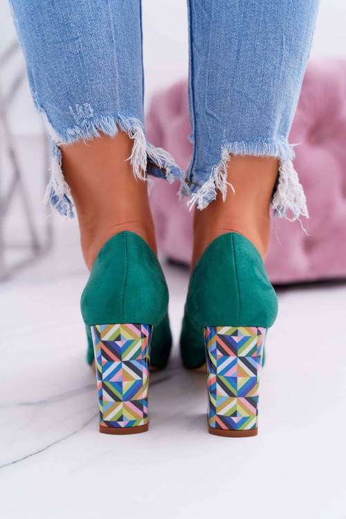 Жіночі човники Sergio Leone з відкритим носком PB133 Green Fans