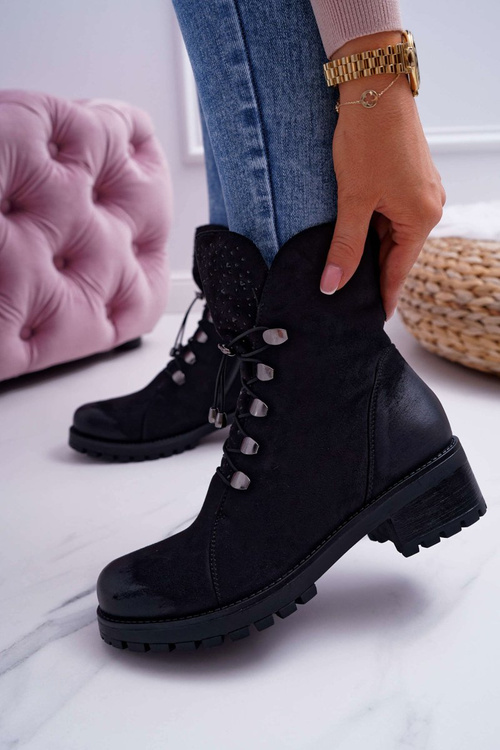 Жіночі високі чоботи чорні Barski 18-52