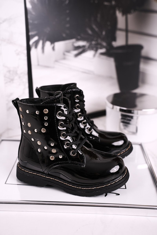 Дитячі утеплені черевики Shiny Black Fame