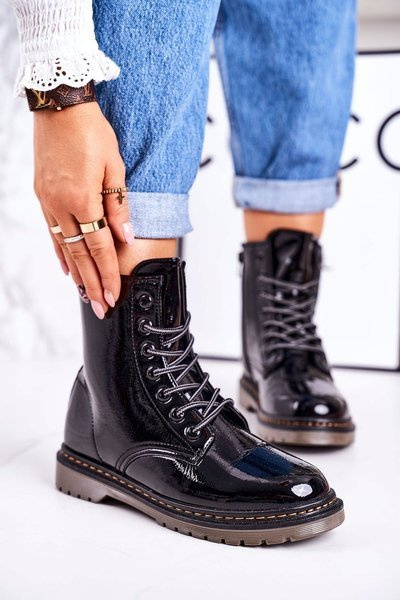 Жіночі утеплені черевики Shiny Black Thunder