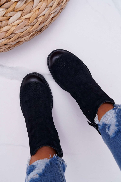 Чоботи жіночі на підборах Sergio Leone чорні BT702