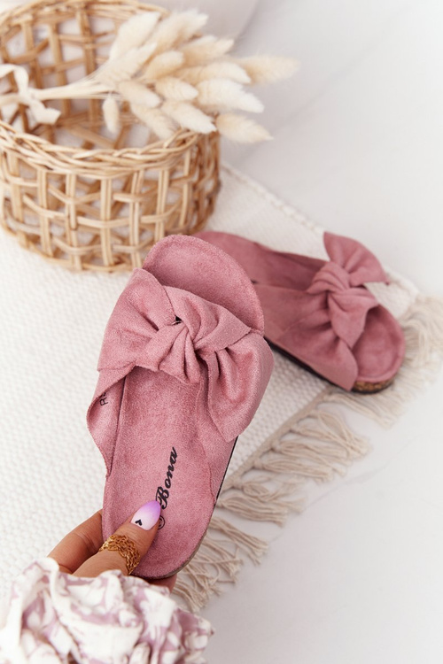 Дитячі тапочки на пробковій пудри рожеві Little Wendy