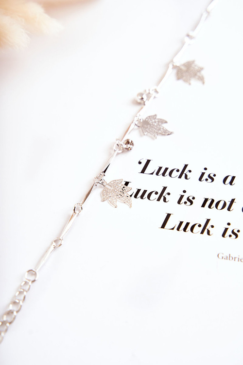 Підвіски-браслети-листя срібні моссалі