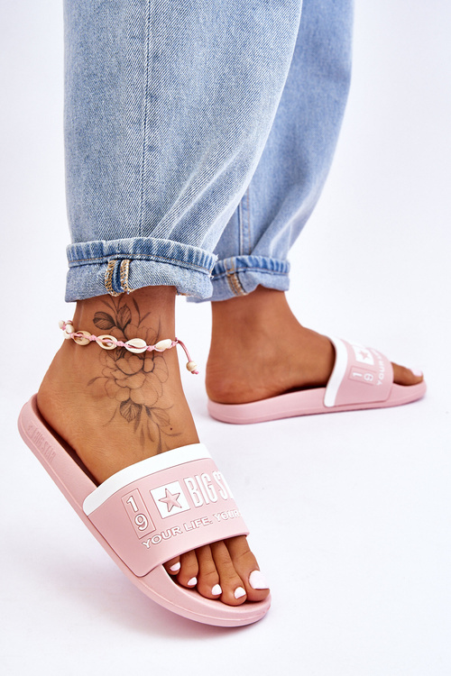 Жіночі тапочки Big Star Light LL274730 Світло-рожеві