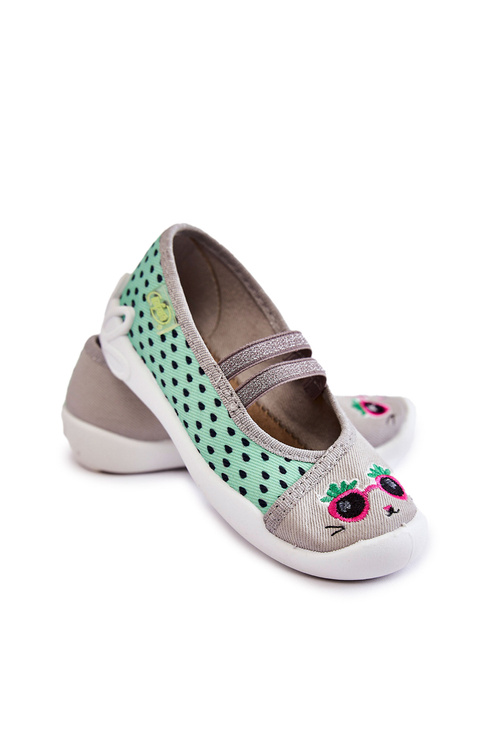В'єтнамки Ballerinas Befado Cats 116X304 Grey-Green