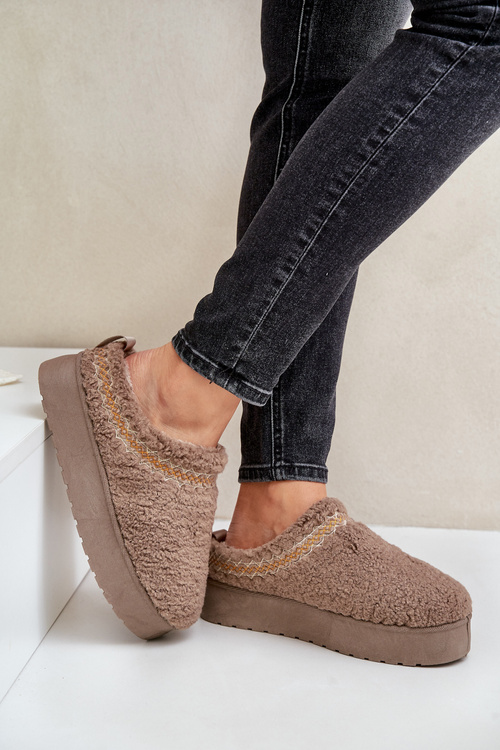 Сноуботсони на платформі з дублянкою темно-бежевого кольору Mesirra