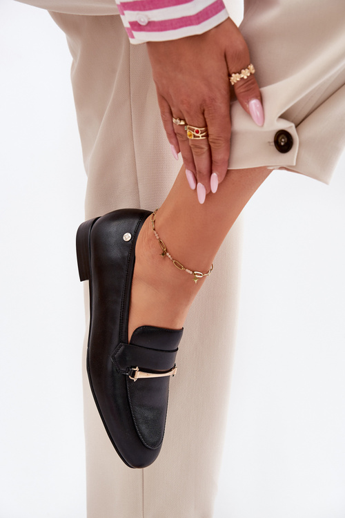 Шкіряні Напівчеревики Мокасини Жіночі Maciejka K6809-01 Чорні