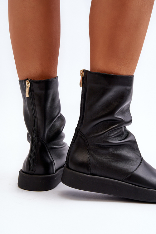 Zazoo 3441 Жіночі шкіряні босоніжки з чорним верхом