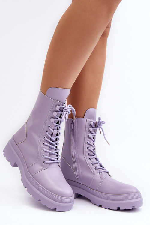 Жіночі робочі черевики Екошкіра Іран фіолетового кольору