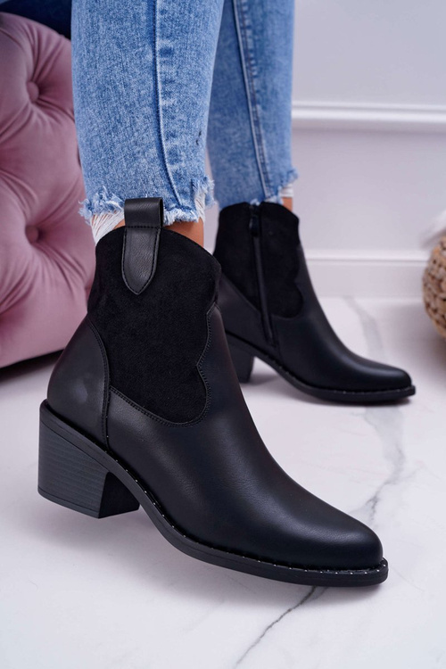 Жіночі чорні ковбойські черевики Barski 30-20