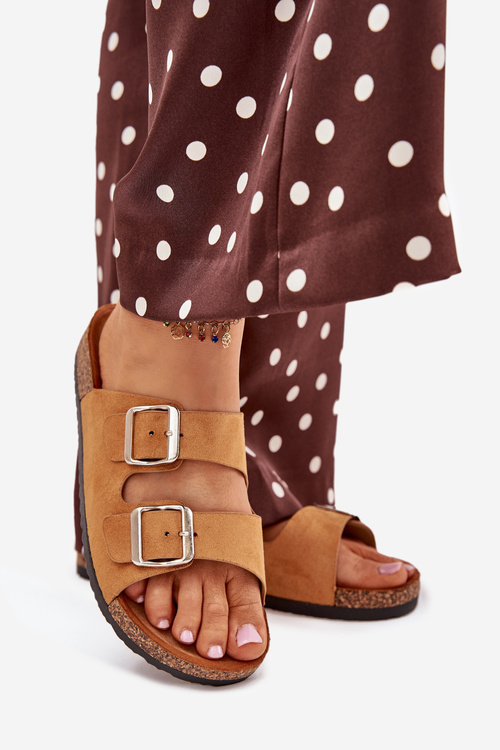 Жіночі Сандалі На Корковій Платформі З Пряжками Camel Livara