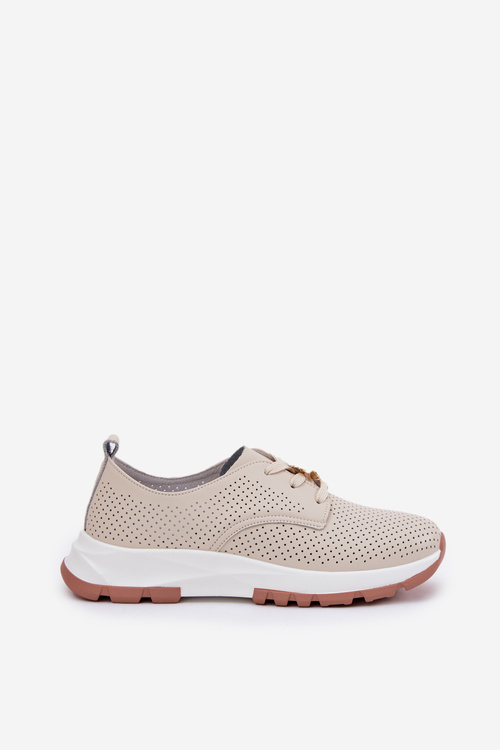 Шкіряні Жіночі Черевики З Бантом Artiker 54C1811 Бежеві