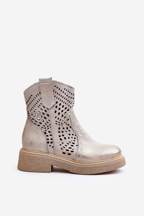 Жіночі шкіряні ковбойські чоботи Gold Lewski 3305/2