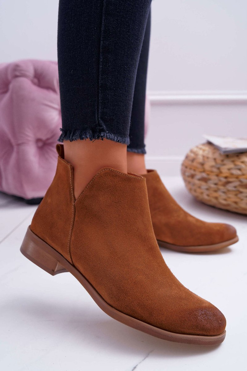 Жіночі весняні черевики на плоскій підошві Шкіряні коричневі Madness