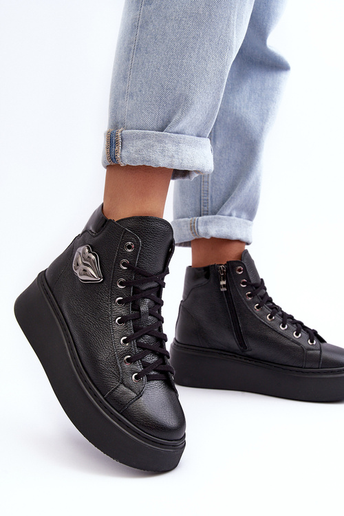 Жіночі високі кросівки Lemar Black Katerin