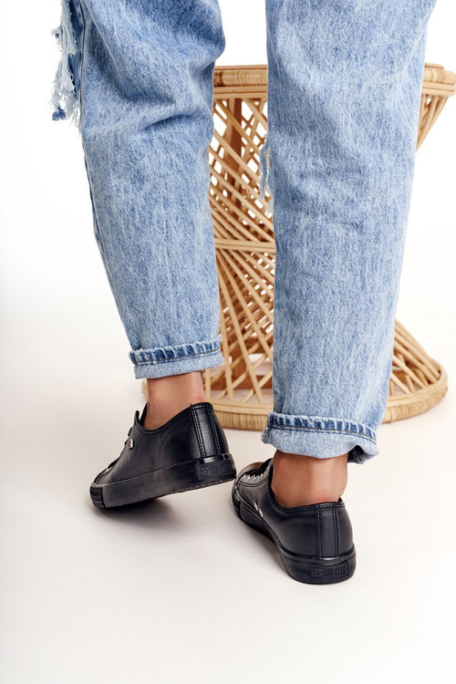 Жіночі шкіряні кросівки Big Star Black V274871