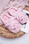Жіночі тапочки Котики з вушками Соня рожева