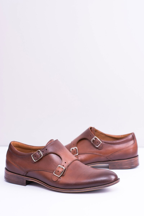 Шкіряні елегантні чоловічі напівчеревики коричневі