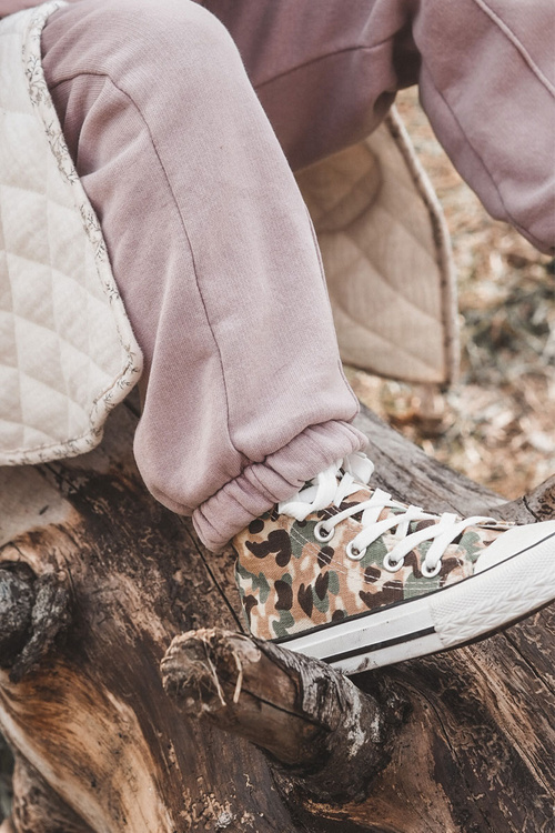 Дитячі високі кросівки на блискавці бежево-зелений Filemon