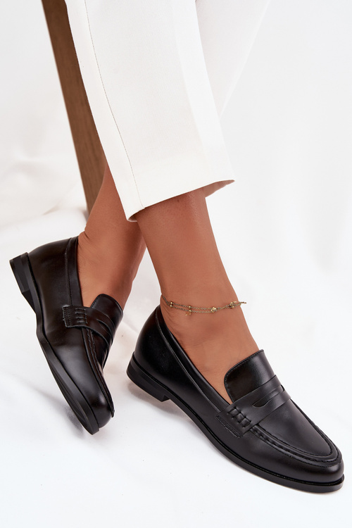 Мокасини Лофери Жіночі З Еко Шкіри Чорні Bessina