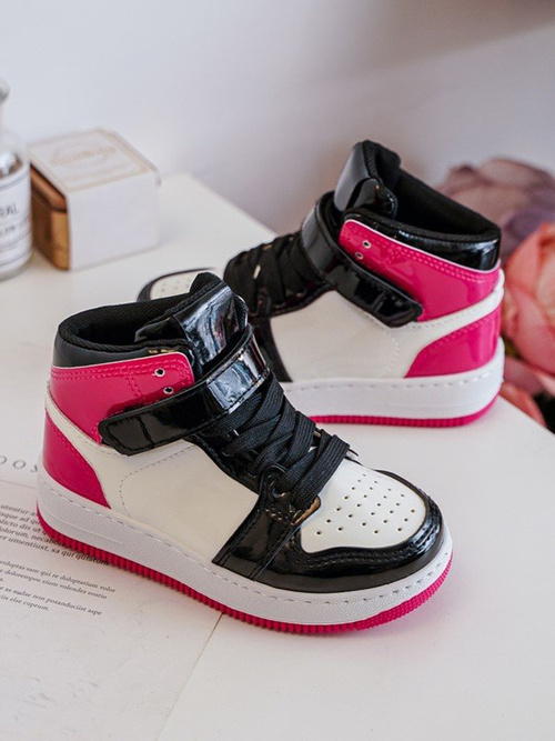 Дитяче блискуче спортивне взуття Milara рожево-білого кольору