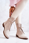 Замшеві чоботи Nicole Light Beige 2697 