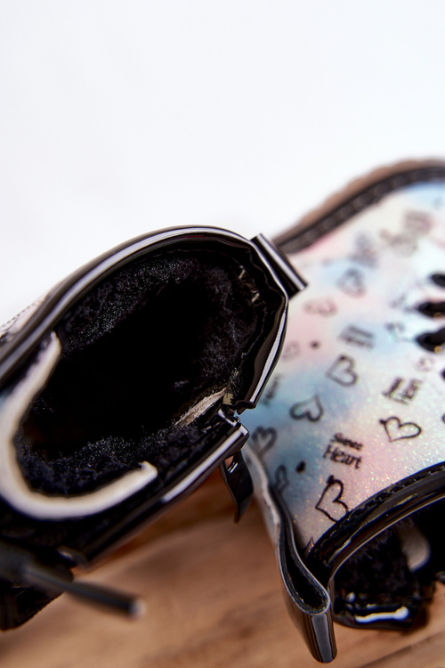 Чоботи дитячі блискучі з візерунками різнокольорові Reggie