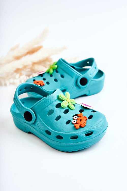 Дитячі поролонові тапочки Crocs бірюзовий Sailor