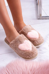 Жіночі тапочки Теплі бежеві тапочки
