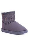 Жіночі сірі утеплені чоботи Snow Boots Suede Biggy