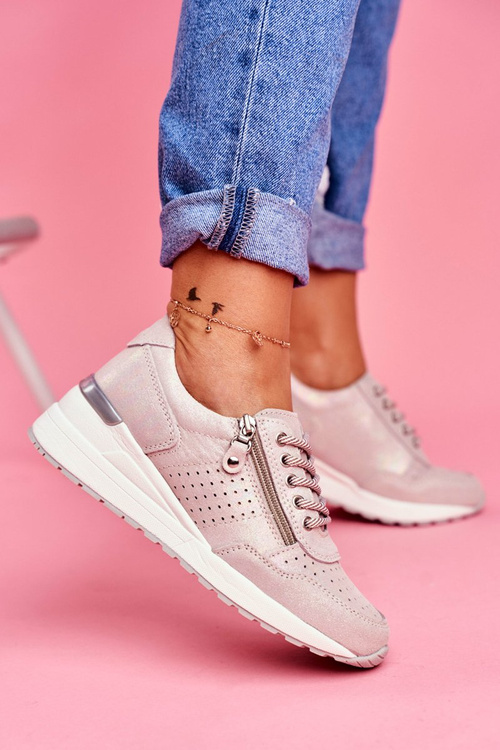 Жіноче спортивне взуття Кросівки шкіряні бежеві FT20-8675 Better Way