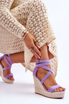 Зручні босоніжки на високій танкетці Violet Lemira