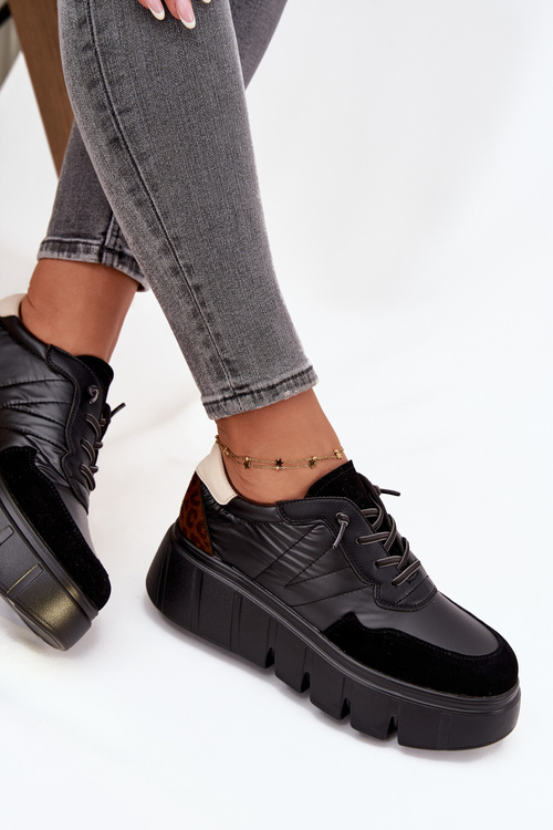 Жіночі Спортивні Кросівки На Платформі Vinceza 58565 Чорні