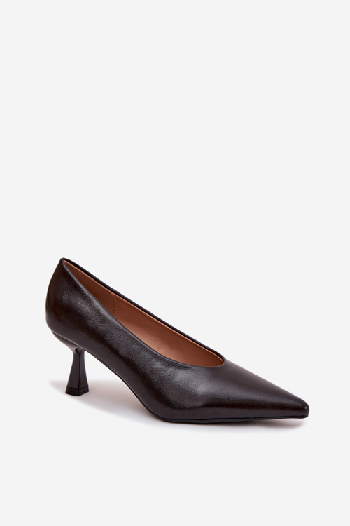 Лаковані Туфлі На Каблуці Шоколадні Gavrielle