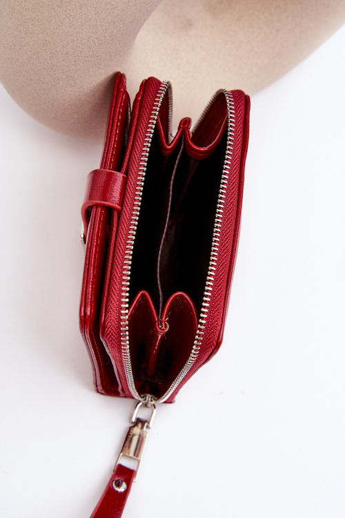 Гаманець жіночий лакований з еко шкіри Червона Zalirna