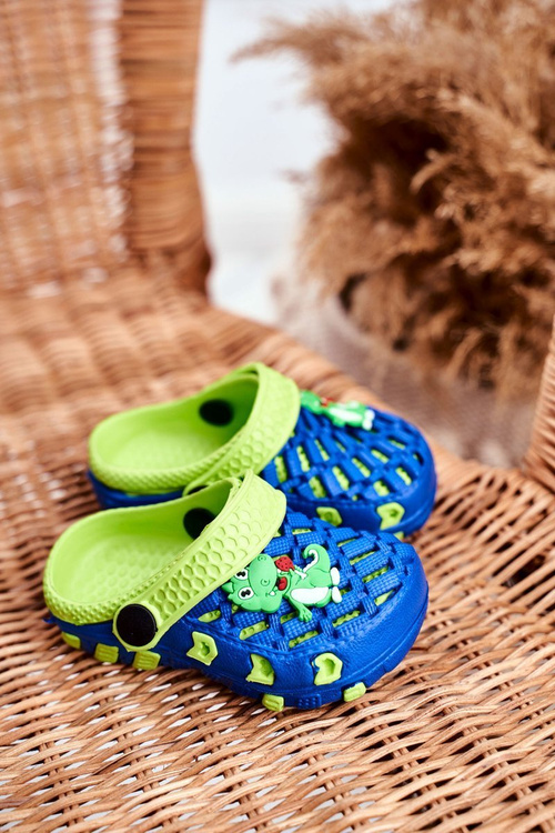 Дитячі пінопластові гірки Темно-синьо-зелений Крокодил