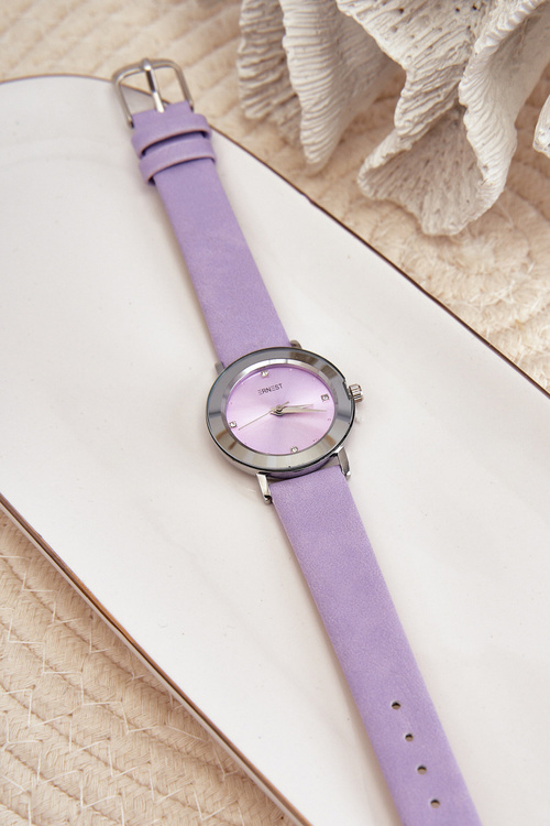 Жіночий годинник з фіолетовим ремінцем Ernest E62035L