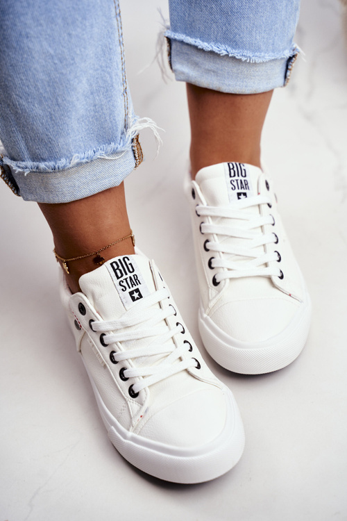 Жіночі шкіряні кросівки Big Star GG274060 Білі
