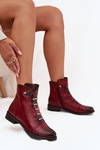 Ізольовані жіночі черевики на низькому каблуці тваринний принт бордо Labise