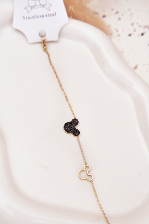 Браслет із нержавіючої сталі Міккі Маус Золото