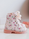 Дитячі утеплені чоботи на блискавці, рожеві Dolida