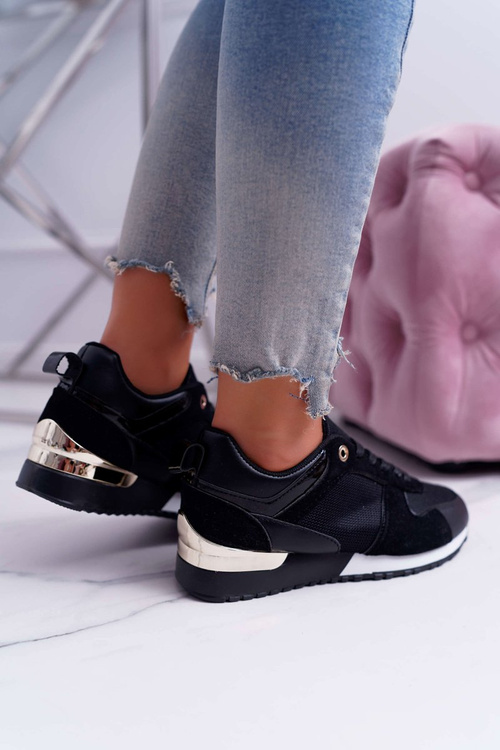 Спортивне жіноче взуття Mesh Suede Black Merido