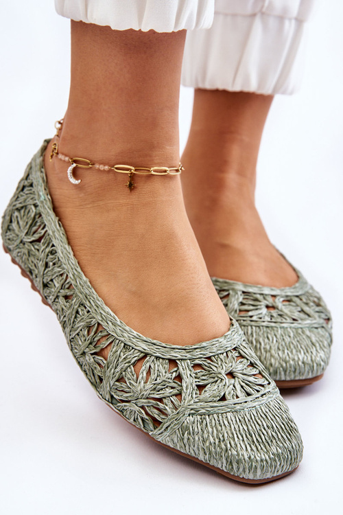 Ажурні модні балетки Green Thiago